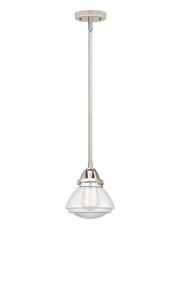 Olean - 1 Light - 7 inch - Polished Nickel - Stem hung - Mini Pendant