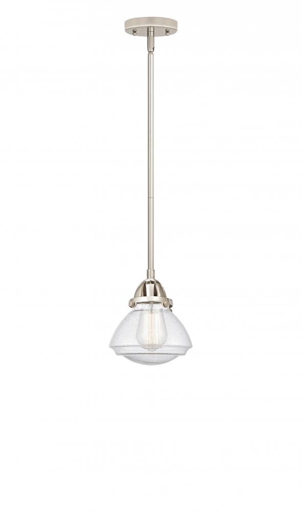 Olean - 1 Light - 7 inch - Polished Nickel - Stem hung - Mini Pendant