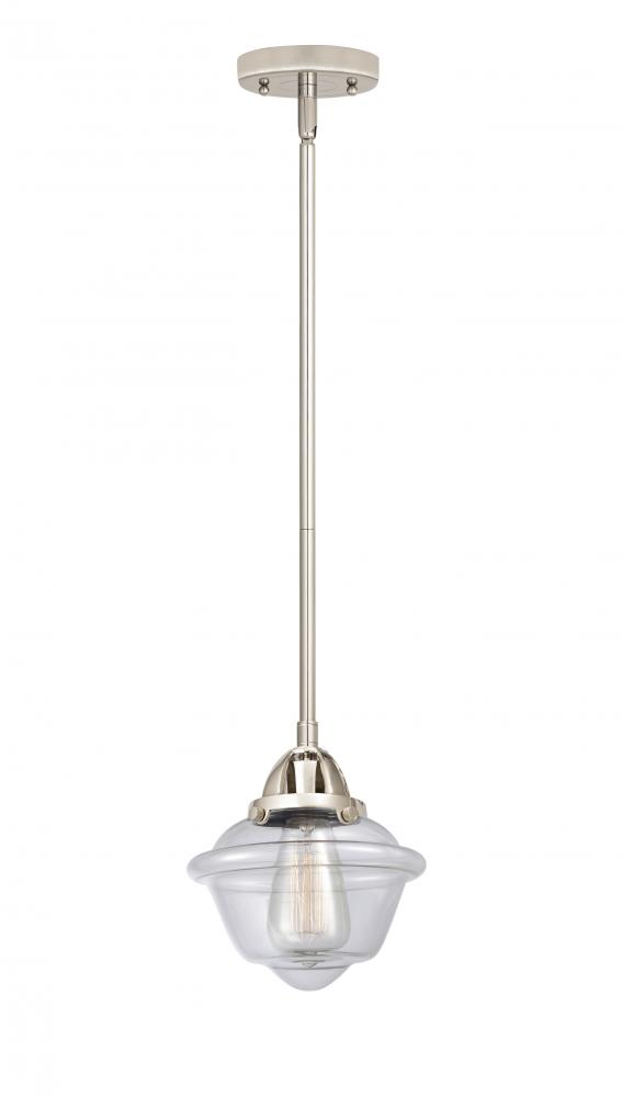 Oxford - 1 Light - 8 inch - Polished Nickel - Stem hung - Mini Pendant