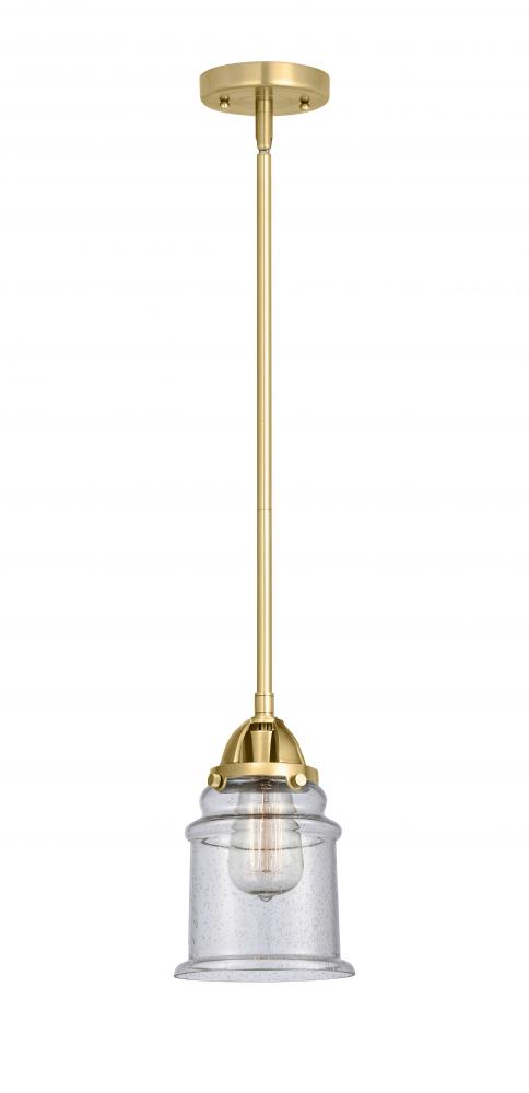 Canton - 1 Light - 6 inch - Satin Gold - Stem hung - Mini Pendant