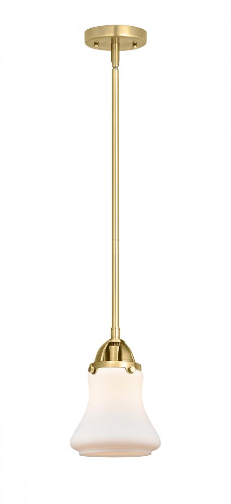 Bellmont - 1 Light - 6 inch - Satin Gold - Stem hung - Mini Pendant