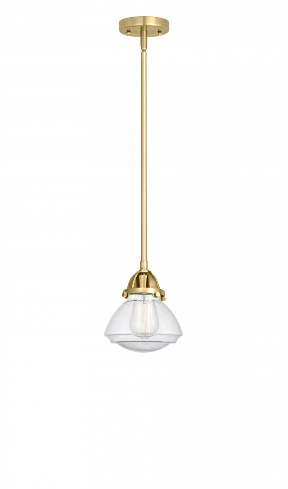 Olean - 1 Light - 7 inch - Satin Gold - Stem hung - Mini Pendant