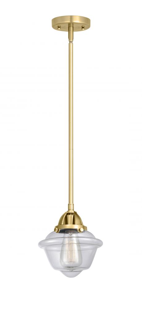 Oxford - 1 Light - 8 inch - Satin Gold - Stem hung - Mini Pendant
