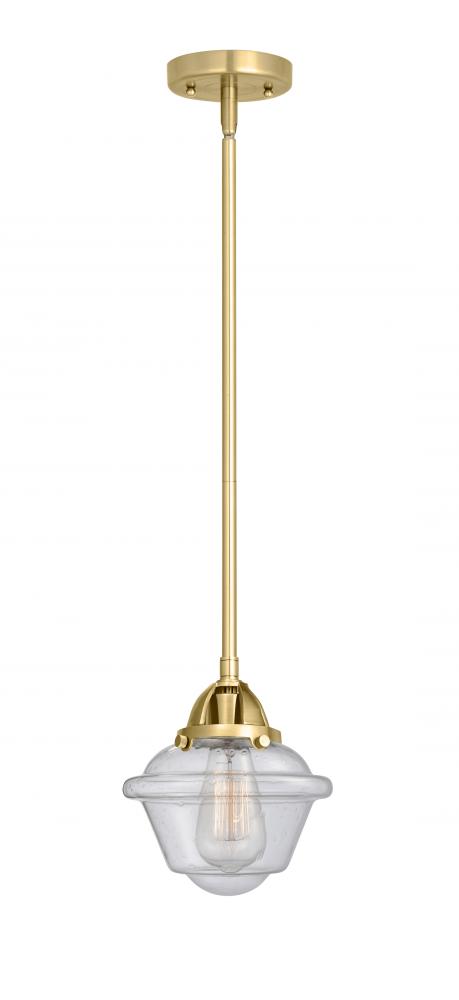 Oxford - 1 Light - 8 inch - Satin Gold - Stem hung - Mini Pendant
