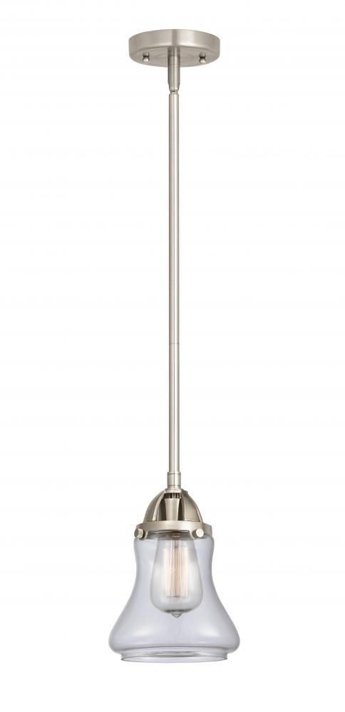 Bellmont - 1 Light - 6 inch - Brushed Satin Nickel - Stem hung - Mini Pendant