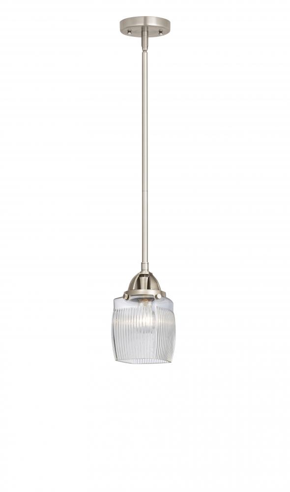 Colton - 1 Light - 6 inch - Brushed Satin Nickel - Stem hung - Mini Pendant