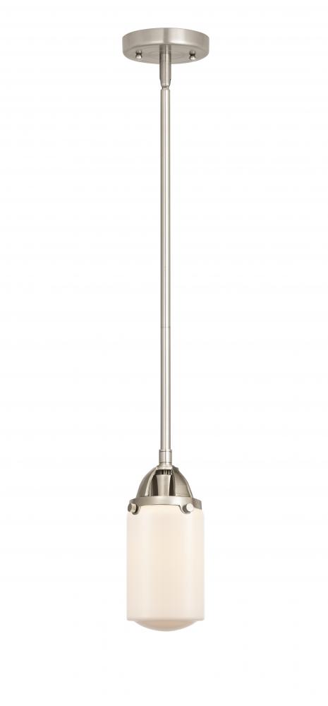 Dover - 1 Light - 5 inch - Brushed Satin Nickel - Stem hung - Mini Pendant