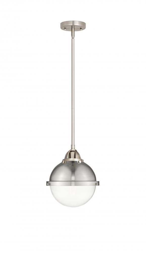 Hampden - 1 Light - 9 inch - Brushed Satin Nickel - Stem hung - Mini Pendant