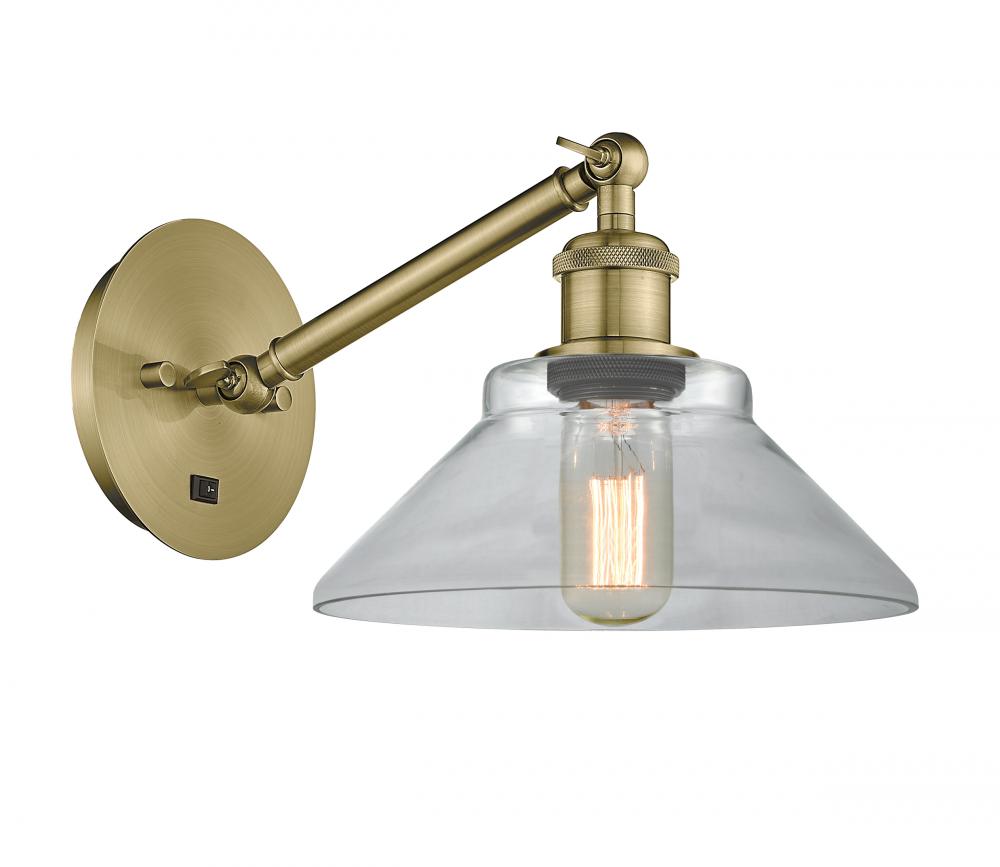 Orwell - 1 Light - 8 inch - Antique Brass - Adjustable Sconce
