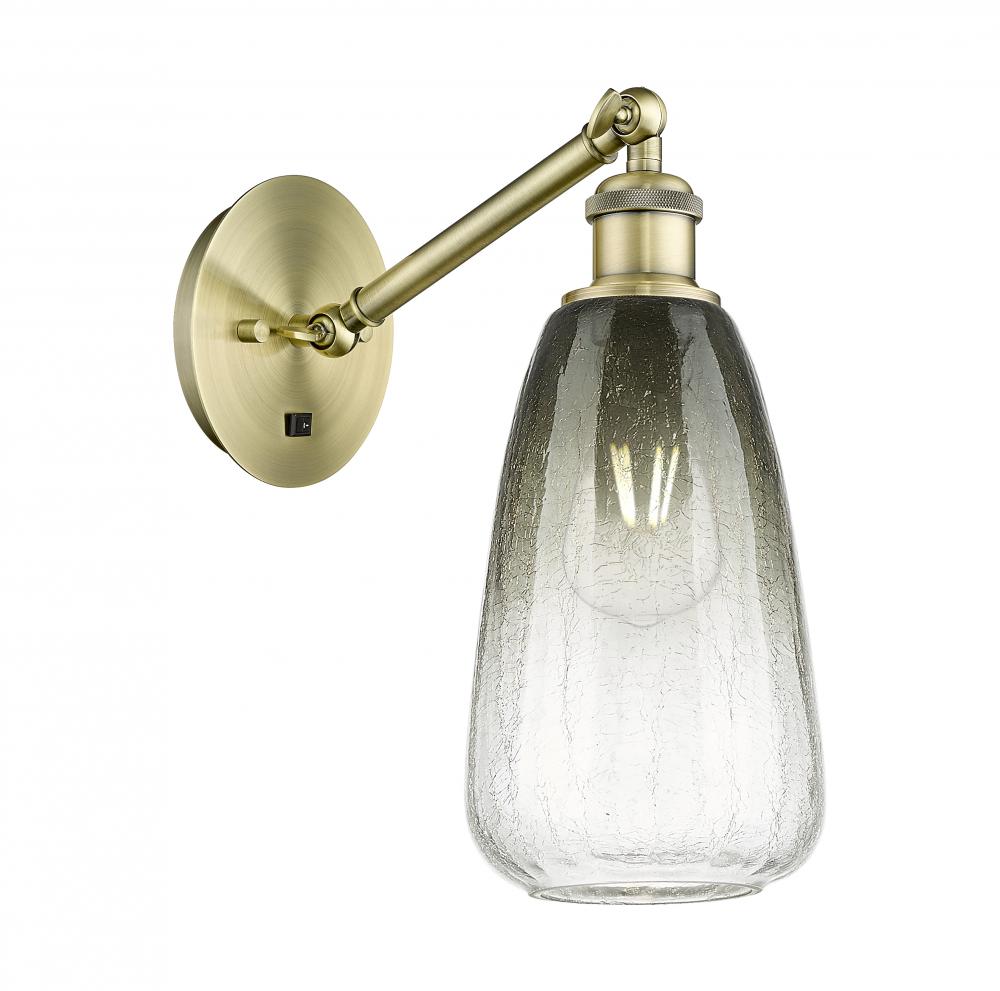 Brookhaven Almond - 1 Light - 6 inch - Antique Brass - Sconce