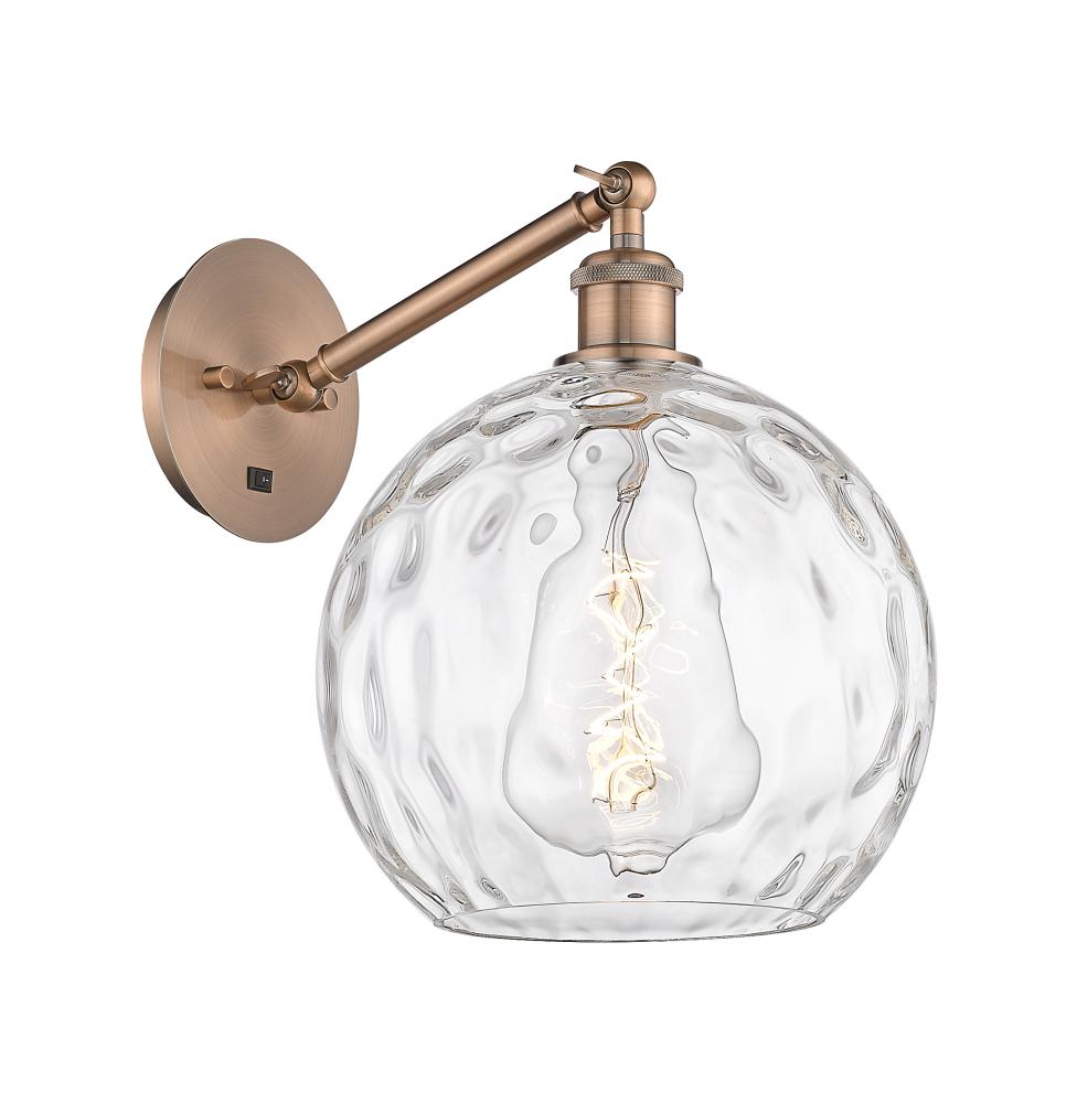 Athens Water Glass - 1 Light - 10 inch - Antique Copper - Adjustable - Sconce