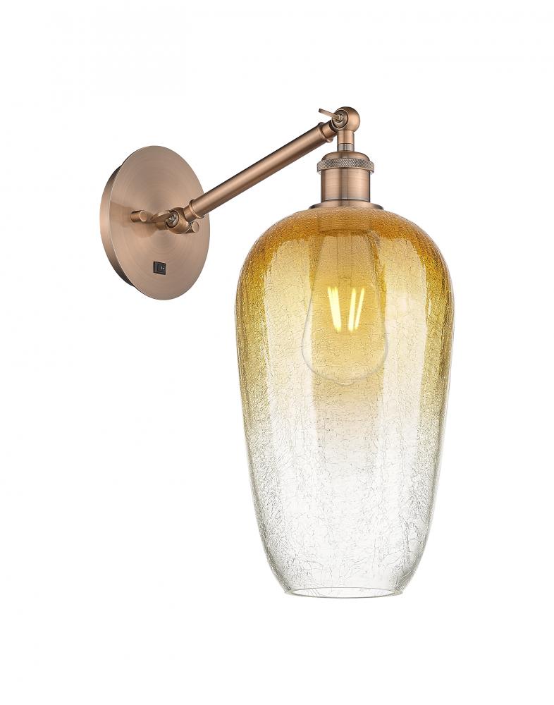 Brookhaven Flute - 1 Light - 7 inch - Antique Copper - Sconce