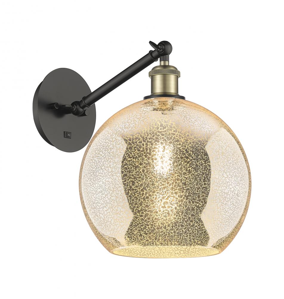 Athens - 1 Light - 10 inch - Black Antique Brass - Adjustable - Sconce