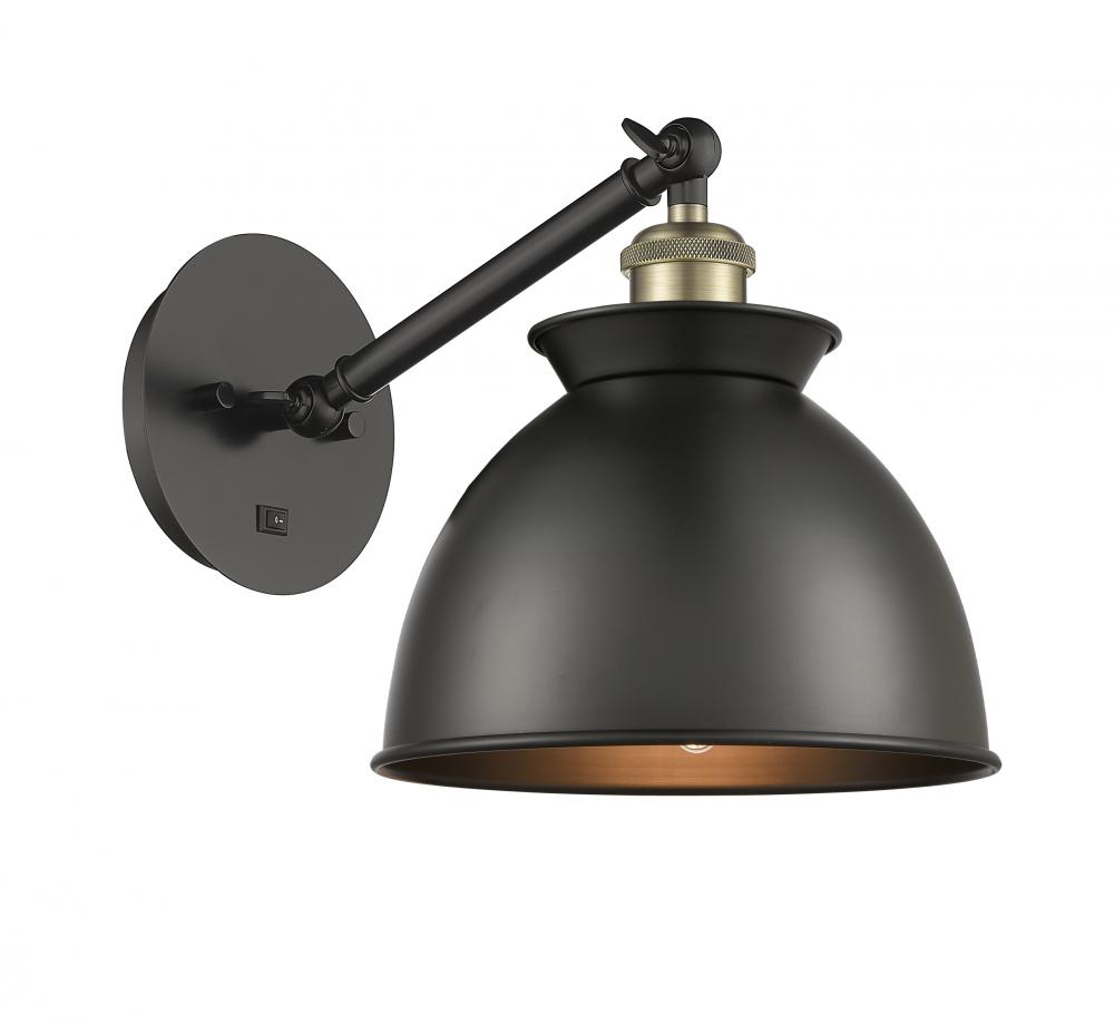 Adirondack - 1 Light - 8 inch - Black Antique Brass - Adjustable Sconce