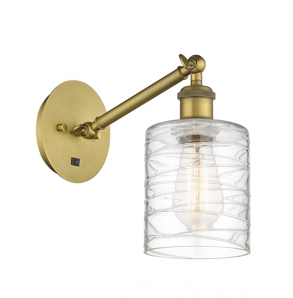 Cobbleskill - 1 Light - 5 inch - Brushed Brass - Adjustable Sconce