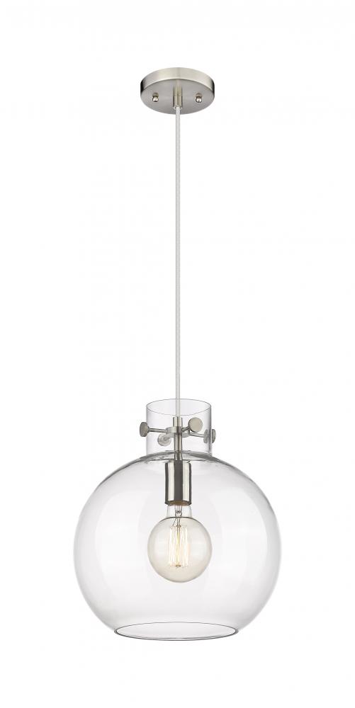 Newton Sphere - 1 Light - 12 inch - Satin Nickel - Cord hung - Pendant