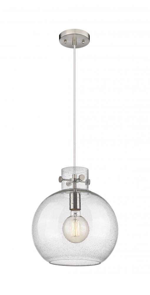 Newton Sphere - 1 Light - 12 inch - Brushed Satin Nickel - Cord hung - Mini Pendant