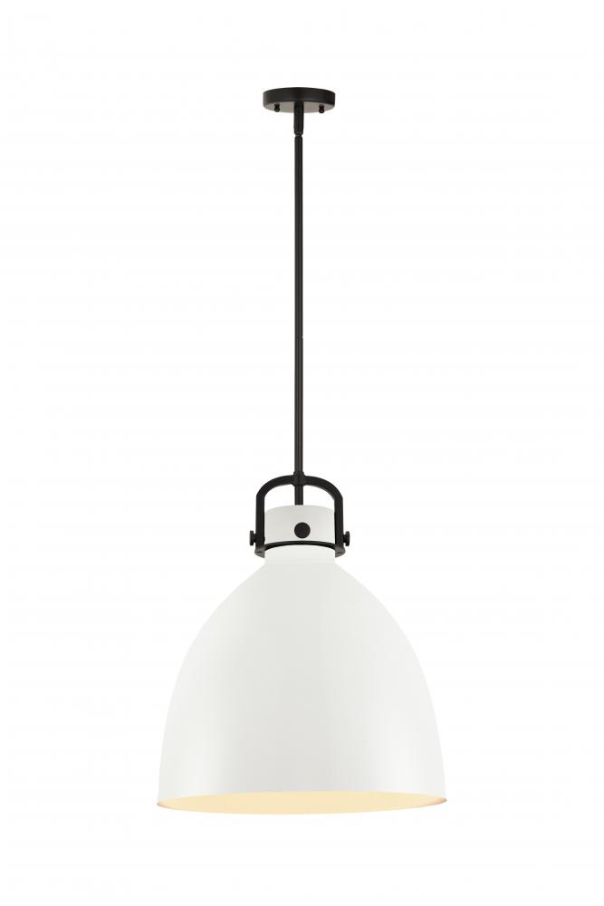 Newton Bell - 1 Light - 16 inch - Matte Black - Pendant
