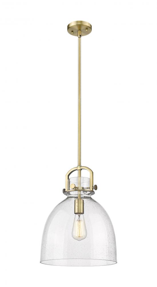 Newton Bell - 1 Light - 12 inch - Brushed Brass - Mini Pendant