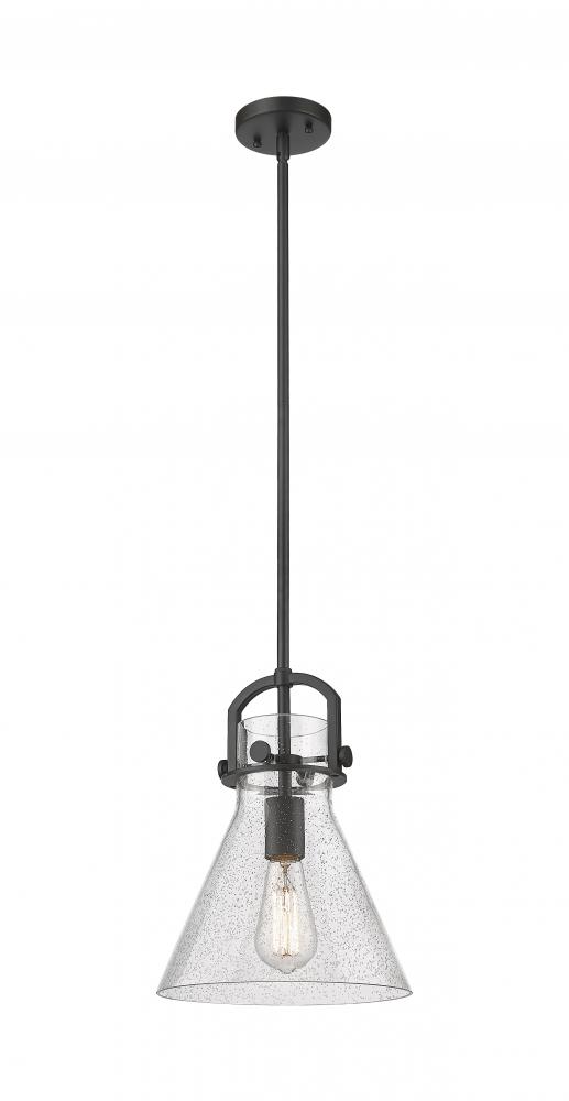 Newton Cone - 1 Light - 10 inch - Matte Black - Mini Pendant