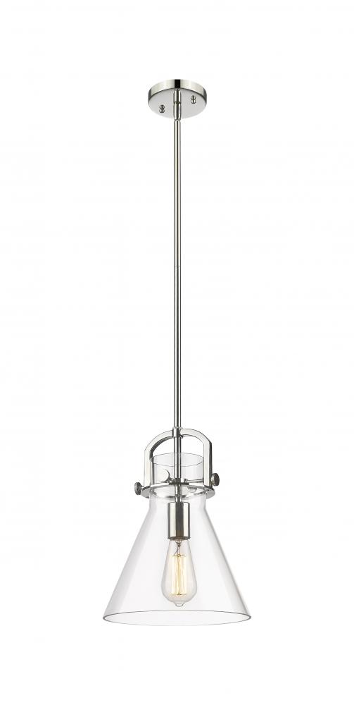 Newton Cone - 1 Light - 10 inch - Polished Nickel - Mini Pendant