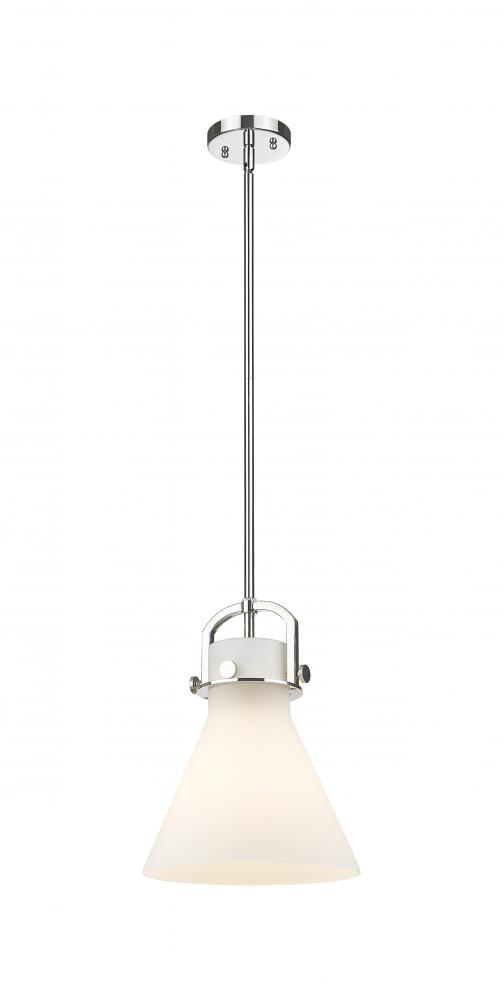 Newton Cone - 1 Light - 10 inch - Polished Nickel - Mini Pendant