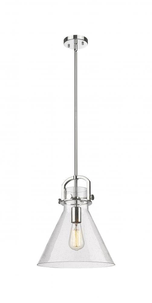 Newton Cone - 1 Light - 12 inch - Polished Nickel - Mini Pendant