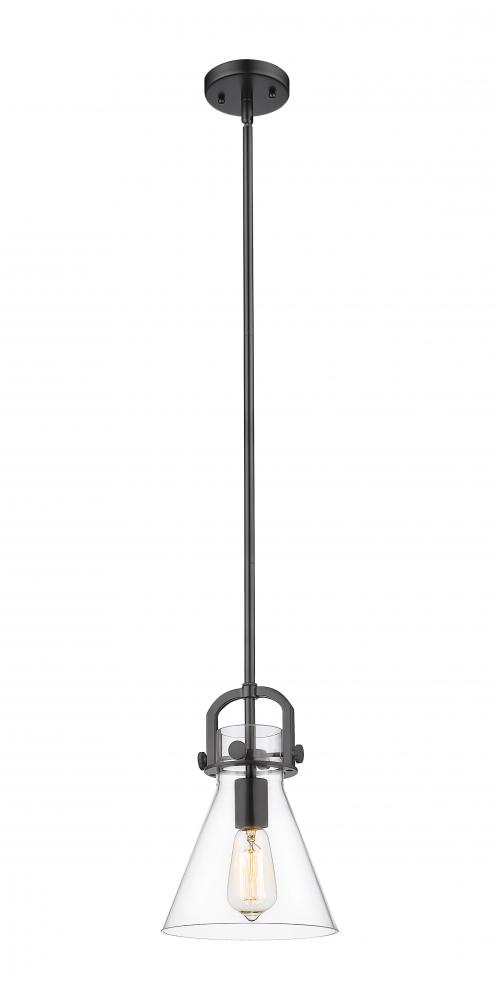 Newton Cone - 1 Light - 8 inch - Matte Black - Mini Pendant