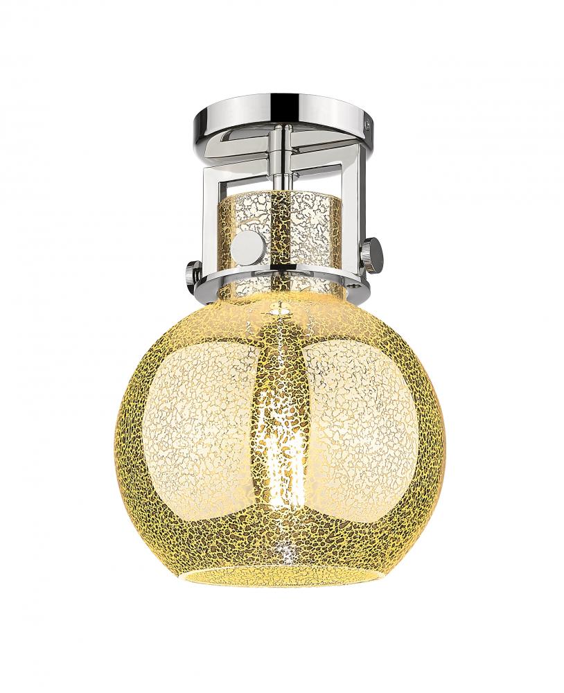 Newton Sphere - 1 Light - 8 inch - Polished Nickel - Semi-Flush Mount