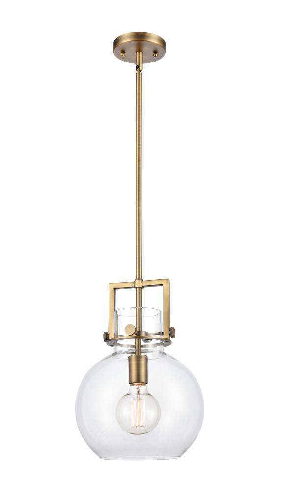 Newton Sphere - 1 Light - 10 inch - Brushed Brass - Mini Pendant