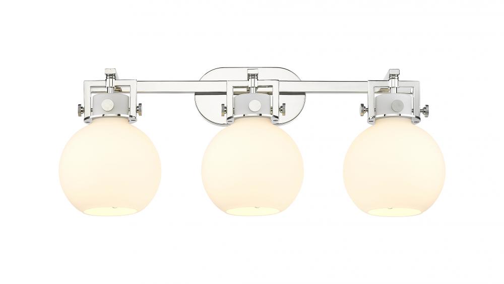 Newton Sphere - 3 Light - 27 inch - Polished Nickel - Bath Vanity Light