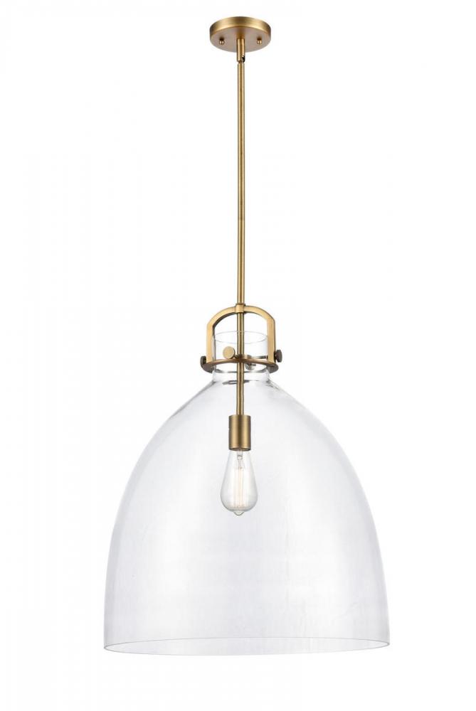 Newton Bell - 1 Light - 18 inch - Brushed Brass - Stem hung - Pendant