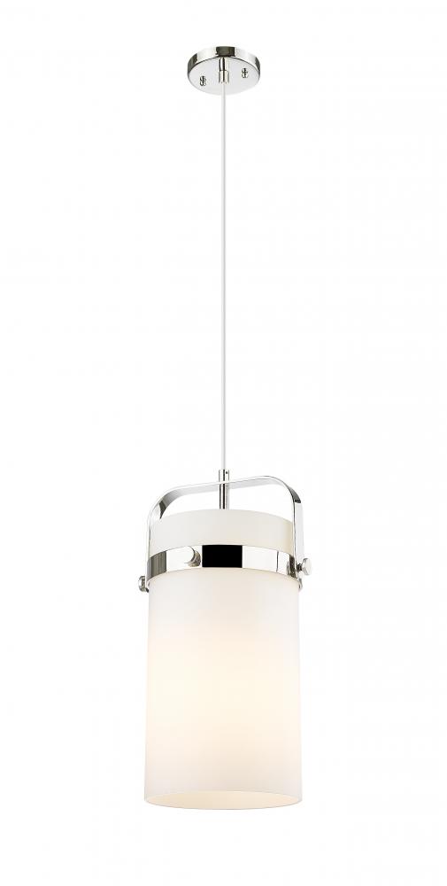 Pilaster - 1 Light - 8 inch Glass - Polished Nickel - Pendant