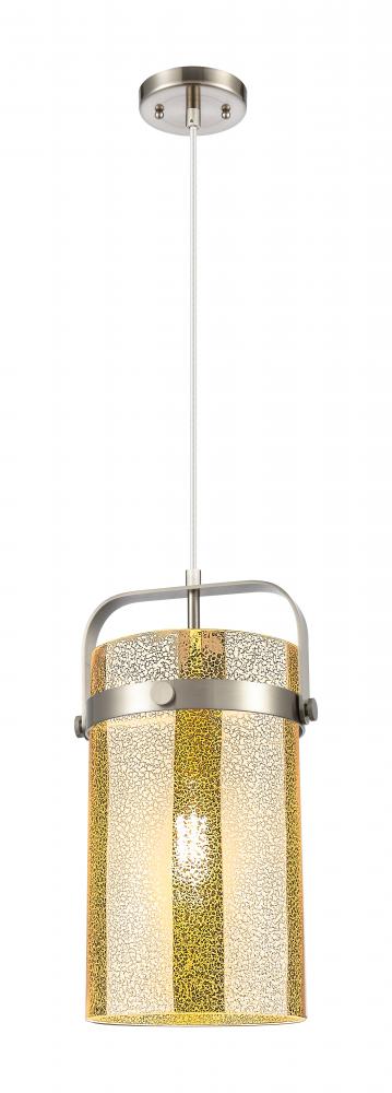 Pilaster - 1 Light - 8 inch Glass - Satin Nickel - Pendant