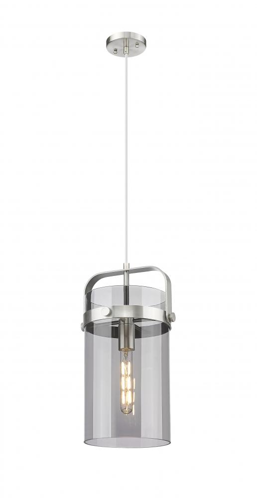 Pilaster - 1 Light - 8 inch Glass - Satin Nickel - Pendant
