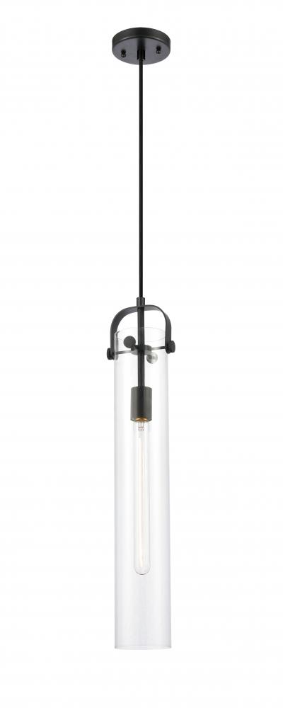 Pilaster - 1 Light - 4 inch Glass - Matte Black - Pendant