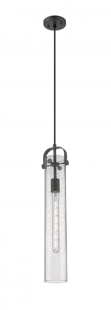 Pilaster - 1 Light - 4 inch Glass - Matte Black - Pendant