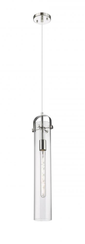 Pilaster - 1 Light - 4 inch Glass - Polished Nickel - Pendant