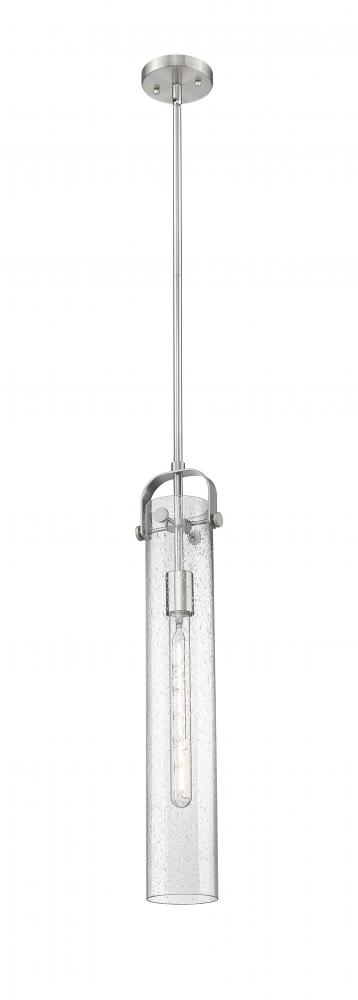 Pilaster - 1 Light - 4 inch Glass - Satin Nickel - Pendant