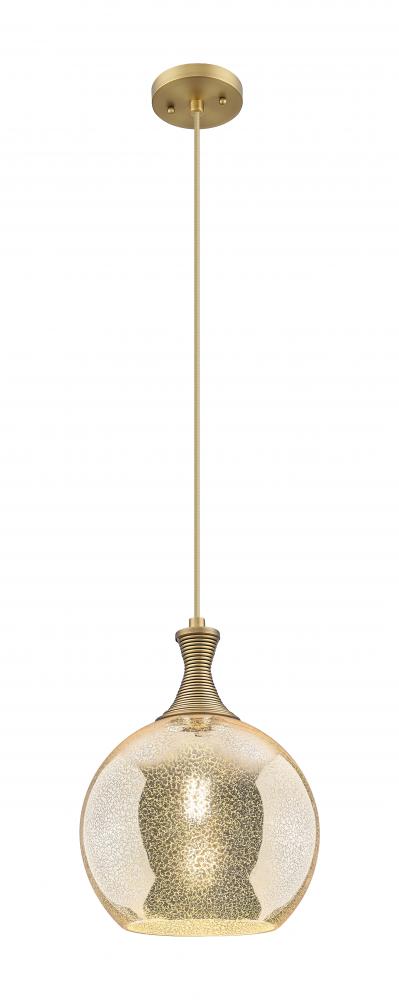Astor - 1 Light - 10 inch - Brushed Brass - Cord hung - Mini Pendant