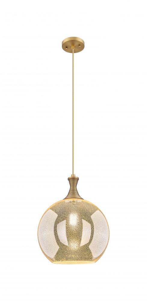 Astor - 1 Light - 12 inch - Brushed Brass - Cord hung - Mini Pendant