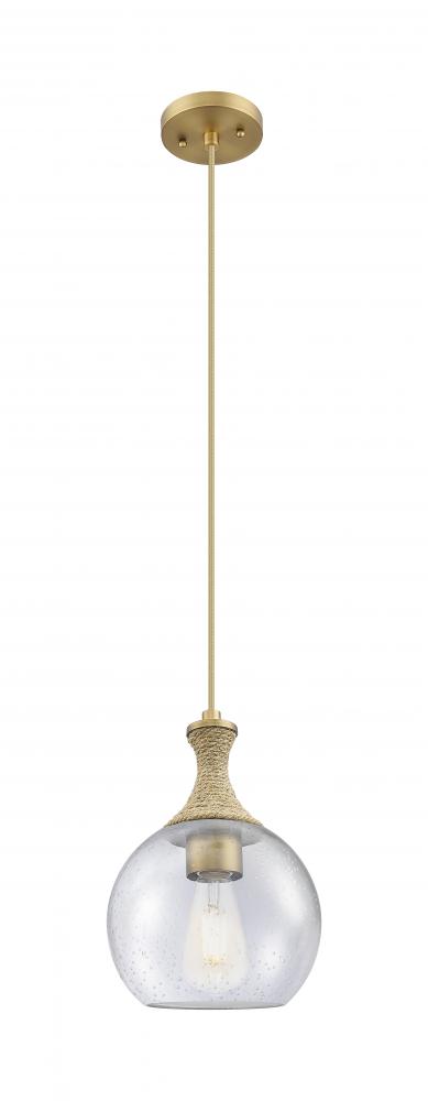 Astor - 1 Light - 8 inch - Brushed Brass - Cord hung - Mini Pendant