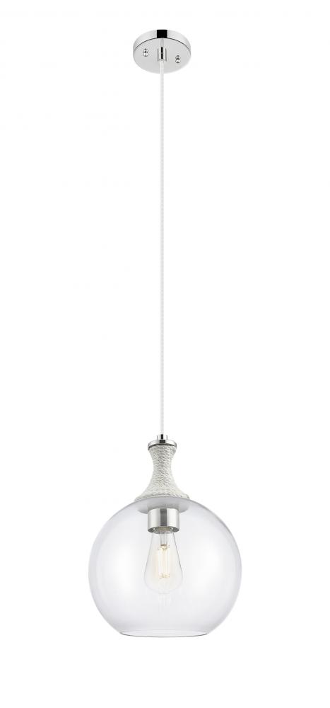 Astor - 1 Light - 10 inch - Polished Nickel - Cord hung - Mini Pendant
