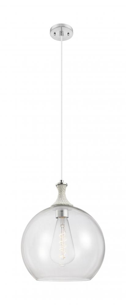 Astor - 1 Light - 14 inch - Brushed Satin Nickel - Cord hung - Pendant