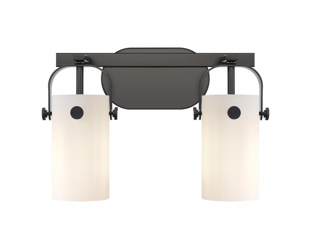 Pilaster - 2 Light - 15 inch - Matte Black - Bath Vanity Light