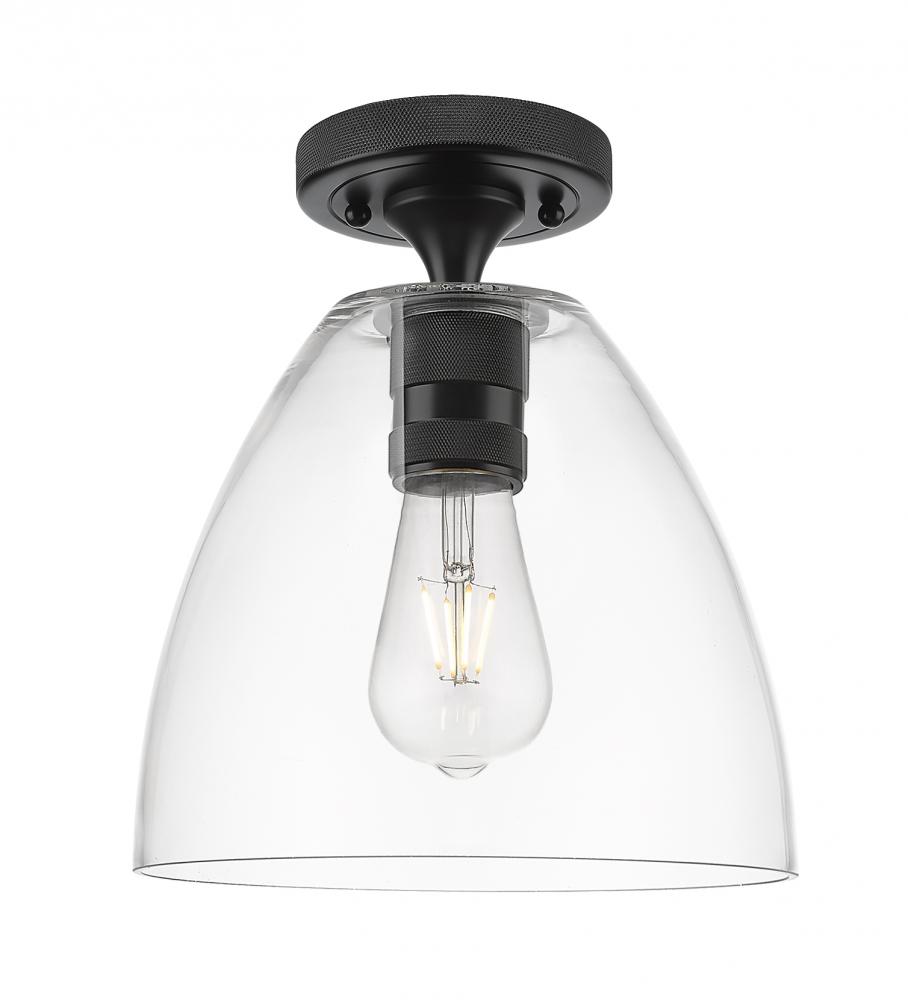 Crown Point - 1 Light - 9 inch - Matte Black - Flush Mount