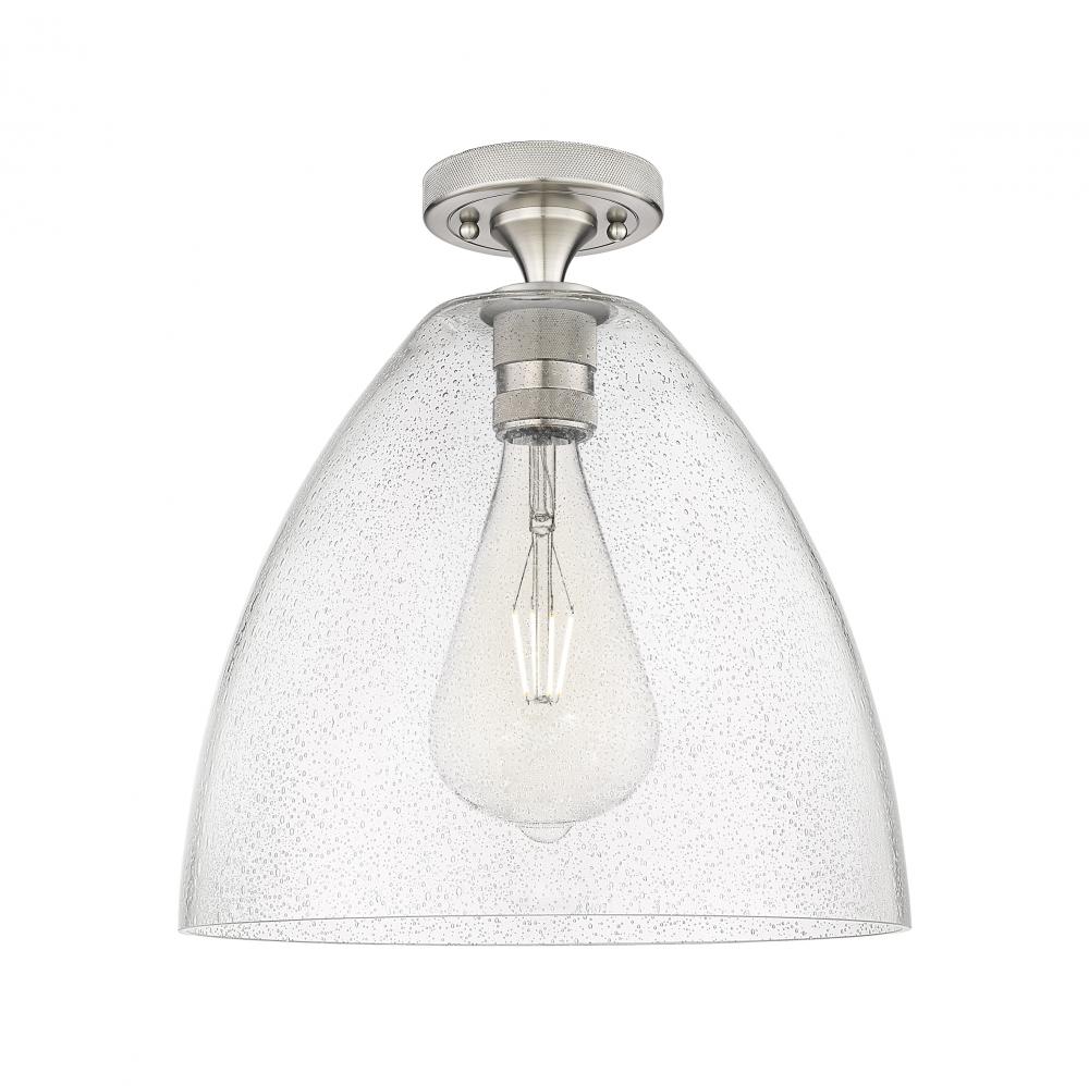 Crown Point - 1 Light - 12 inch - Satin Nickel - Flush Mount