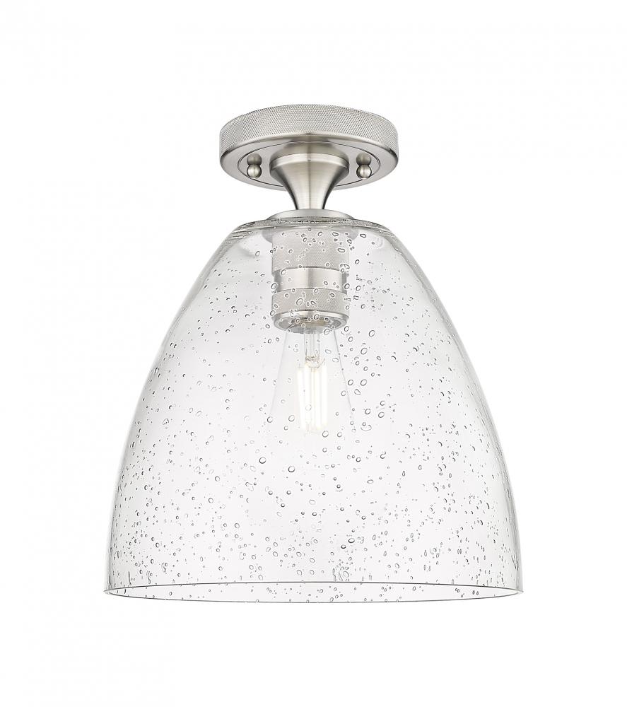 Crown Point - 1 Light - 9 inch - Satin Nickel - Flush Mount