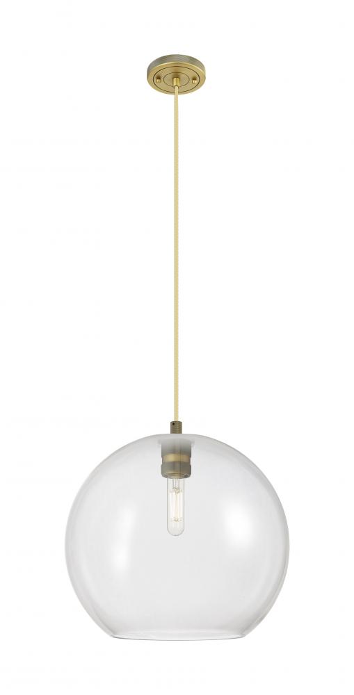 Crown Point - 1 Light - 12 inch - Brushed Brass - Pendant