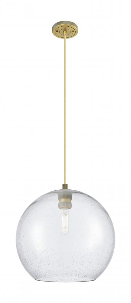Crown Point - 1 Light - 12 inch - Brushed Brass - Pendant